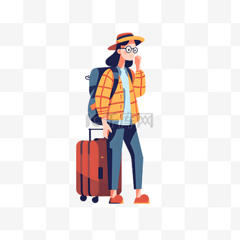 旅游卡通图片-旅游卡通素材-旅游卡通模板图片下载-千库网
