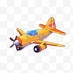 卡通元素小飞机手绘风格