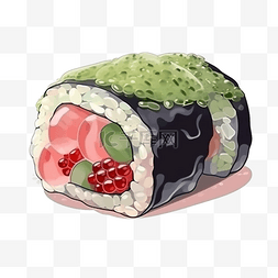 扁平卡通免抠图素材寿司