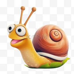 扁平卡通免抠图素材蜗牛