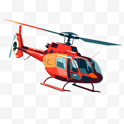 团长直升机图片_手绘插画风免抠元素直升机