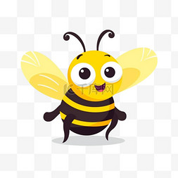 蜜蜂手绘插画图片_卡通手绘飞虫小蜜蜂