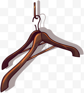 卡通手绘木制简约衣架