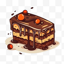 卡通绘画生日蛋糕图片_卡通手绘生日巧克力蛋糕