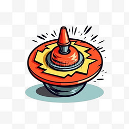 手绘卡通陀螺png