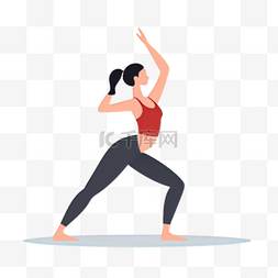 实心瑜伽柱图片_卡通手绘瑜伽运动健身