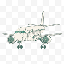 飞机插画风图片_手绘插画风免抠元素飞机