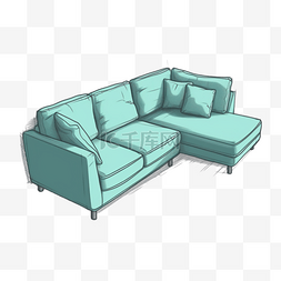 波点家具用品图片_卡通手绘家具沙发