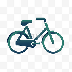 扁平风格自行车艺术logo