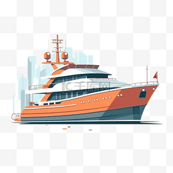 卡通航海素材图片_卡通手绘航海轮船游艇