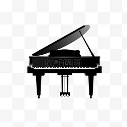 扁平极简风钢琴logo