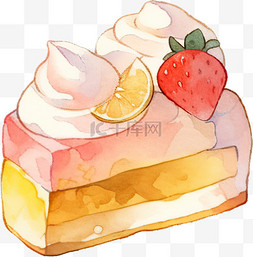 卡通切块图片_卡通切块小蛋糕水果蛋糕