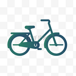 绘画风格图片_扁平风格自行车个性logo