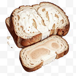 手绘卡通三明治图片_卡通手绘面包食物面包解剖图