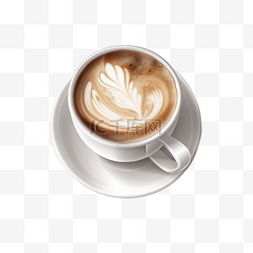 手绘咖啡插画素材图片_卡通手绘饮品咖啡