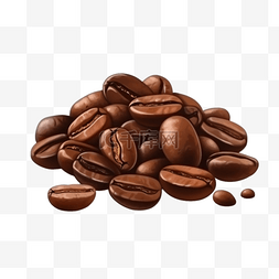 卡通手绘咖啡咖啡豆