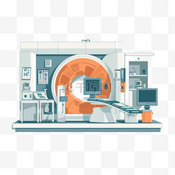 医疗用品卡通图片_医院CT检查病人医生医护用品医疗