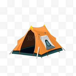 露营帐篷图片_卡通手绘户外露营帐篷