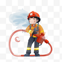 消防员卡通图片图片_创意卡通消防员元素