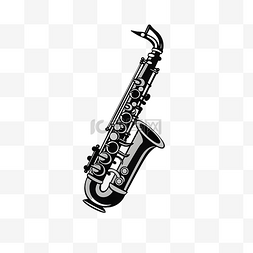 单簧管图片_黑白精致单簧管logo