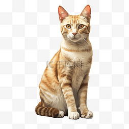 橘猫图片_卡通手绘宠物猫橘猫