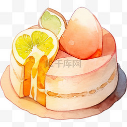 卡通节日庆祝图片_卡通小蛋糕水果蛋糕