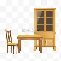 橱柜集成灶图片_客厅橱柜餐桌椅子扁平家具