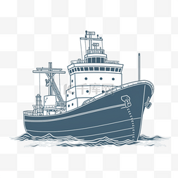 轮船免抠图片_手绘插画风免抠元素轮船