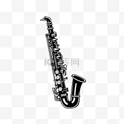 简约黑白单簧管logo