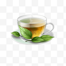 热腾腾的温暖绿茶