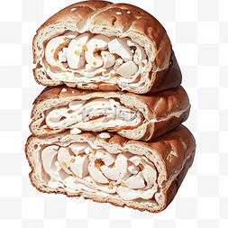 卡通手绘面包食物面包解剖图