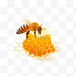 卡通手绘蜂蜜蜂王浆