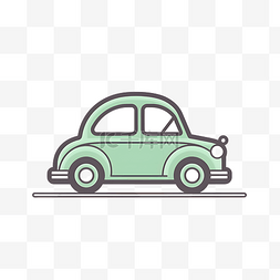 绿色圆顶可爱小汽车