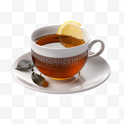 茶杯玻璃杯图片_真实摄影淡雅红茶玻璃杯
