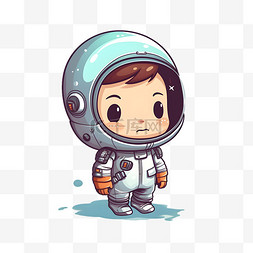 卡通可爱宇航员图片_可爱风格宇航员免扣