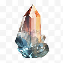 水晶石透明图片_卡通手绘透明水晶石