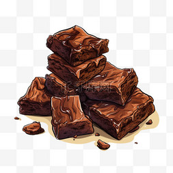 手绘巧克力甜品图片_卡通手绘甜品甜点巧克力糕点