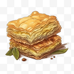 手绘蛋糕甜品图片_卡通手绘甜品甜点面包