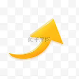 app理财广告图片_金色黄色3D立体箭头透明PNG元素金
