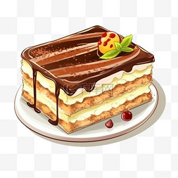 手绘蛋糕甜品图片_卡通手绘甜品甜点糕点