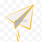 卡通手绘放飞梦想纸飞机