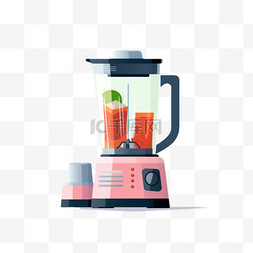 果汁榨汁机卡通图片_卡通手绘日用品榨汁机