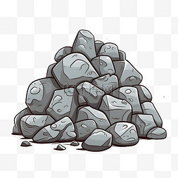 卡通绘画石头