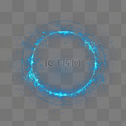粒子蓝色图片_蓝色科技光环光圈粒子光效光点光