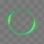 光环绿色光圈粒子光效光点光斑光线