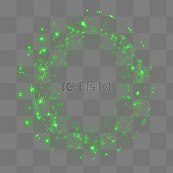 粒子光效图片_绿色光环光圈粒子光效光点光斑光