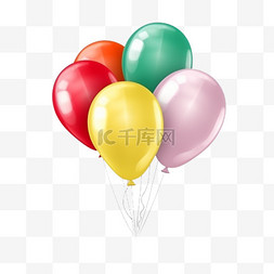 插气球图片_手绘插画风免抠元素气球