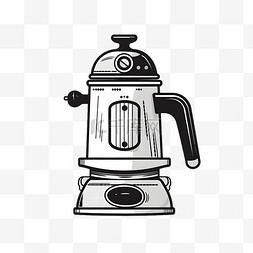 扁平风格科技咖啡机图标