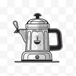 功能机图标图片_扁平风格多功能咖啡机图标