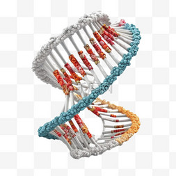 dna插画图片_卡通手绘化学分子DNA